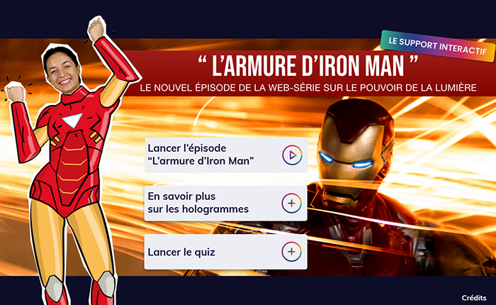 Support interactif sur les hologrammes